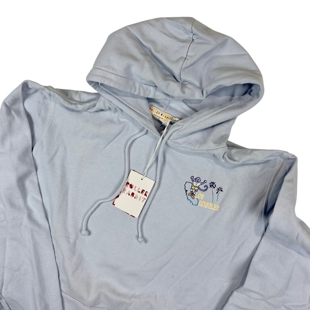 Roller Rabbit Los Angeles Monkey Hoodie Sweatshirt Size XL Lavender NWT